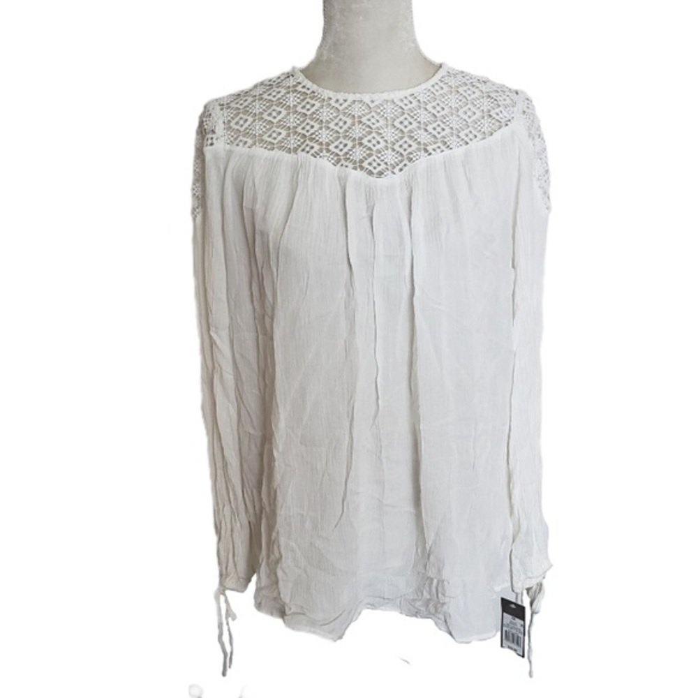 Mossimo Off‎ White Lace Tunic sz XS
